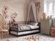 Металлическая кушетка LOUANNEC 90 x 200 см (односпальная, стандарт ЕС), раздвижная, черная. 376941-830708 фото 3