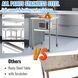 Коммерческий стол VEVOR из нержавеющей стали 61 x 61 x 91,4 см, двухъярусный рабочий стол на роликах, разделочный стол, стол для кейтеринга, грузоподъемность 181,4 кг + 91 кг, коммерческий кухонный стол, стол для подготовки продуктов, кухонная мебель 5489-J24X24X36INCHBGUAV0 фото 3
