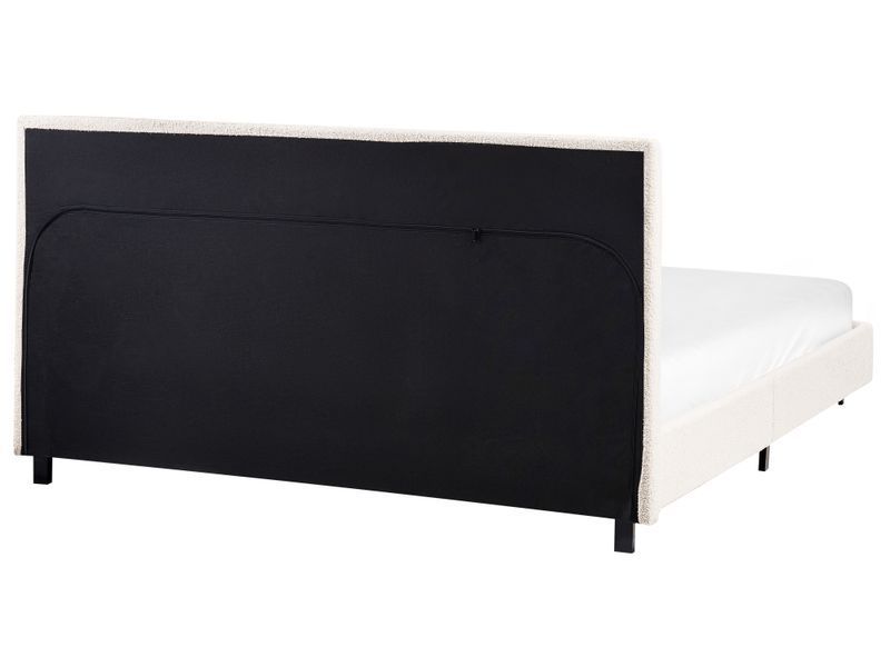 Ліжко букле ALBI 140 x 200 см (EU Double) кремово-білого кольору 324201-615642 фото