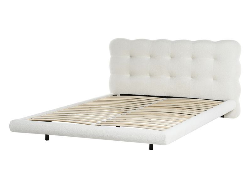 Кровать Boucle SOULISSE 140 x 200 см (размер EU Double) Бежевый 377181-834323 фото