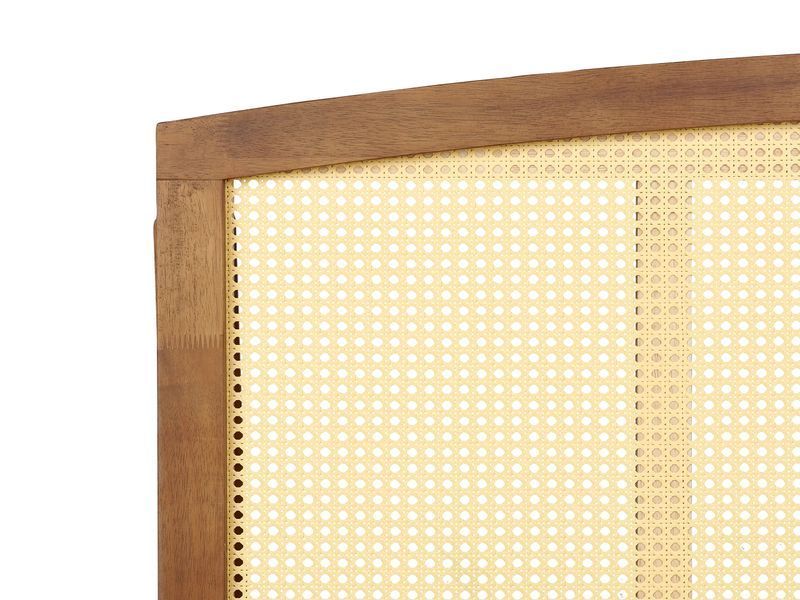 Ліжко з ротангу VARZY з LED-підсвічуванням 180 x 200 см (EU Super King) Коричневий 303483-447650 фото