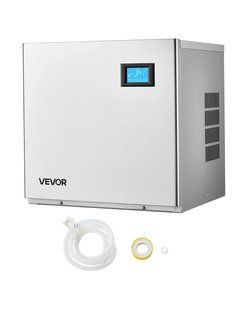 Комерційний льодогенератор VEVOR, продуктивність 163 кг/день, нержавіюча сталь, з функцією самоочищення, лоток на 156 кубиків льоду, товщина кубиків, що регулюється, для ресторанів, барів, кафе, готелів (тільки головка). 3040-FTZBJJTXFB36KU3G1001V2 фото