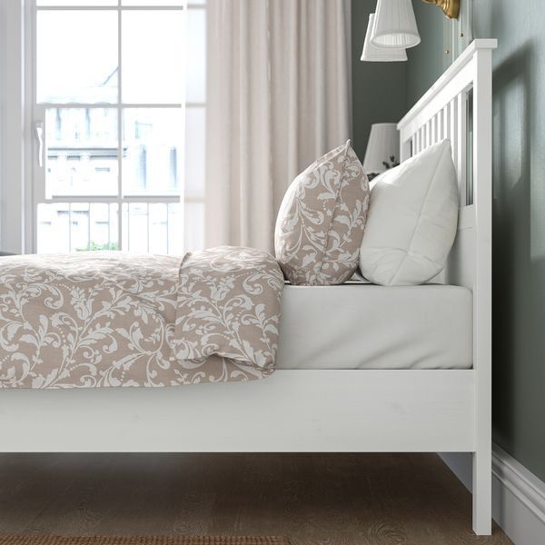 ІКЕА HEMNES ХЕМНЕС, 290.022.68 Каркас ліжка, біла пляма, ЛУРОЙ, 140x200 см 290.022.68 фото