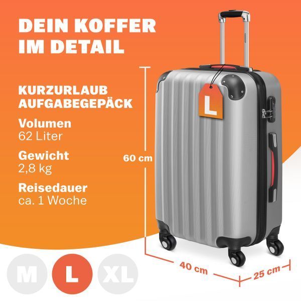 Кейс Baseline Silver L ABS 62L 103080-de фото