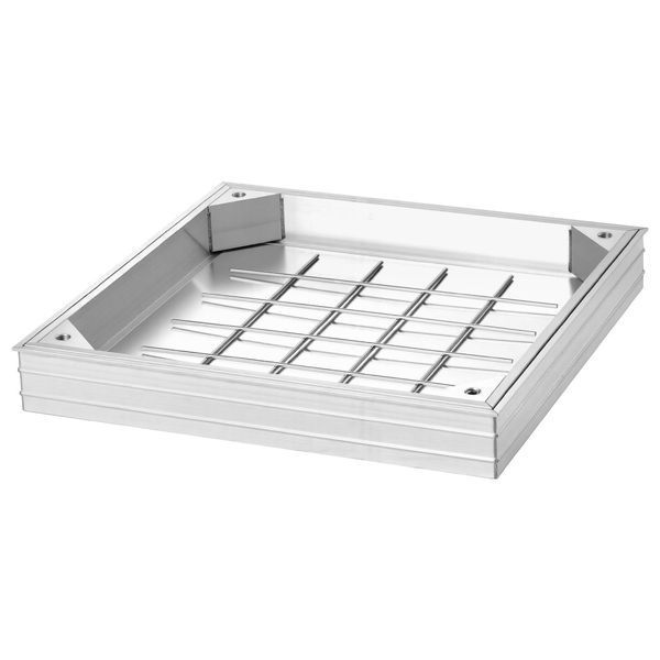 Крышка люка VEVOR с рамой 40 x 40 см, невидимая крышка люка, мощеная крышка септика из алюминиевого сплава для интегрированного дренажного канала на садовых дорожках и террасах. 8558-JGJKJQRSJGJKM6ZMG001V0 фото