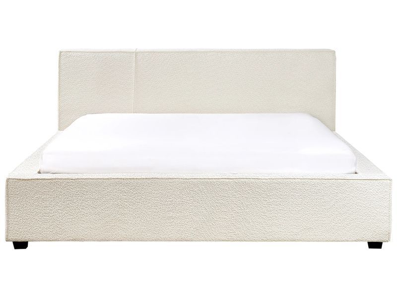 Ліжко букле MIRANDE 160 x 200 см (EU King Size) кольору кремово-білого 314652-565874 фото