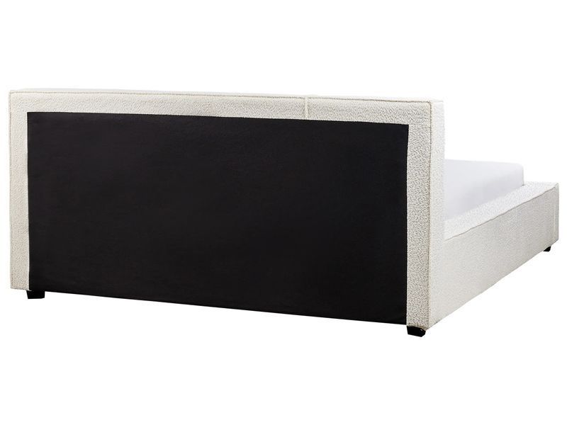 Ліжко букле MIRANDE 160 x 200 см (EU King Size) кольору кремово-білого 314652-565874 фото