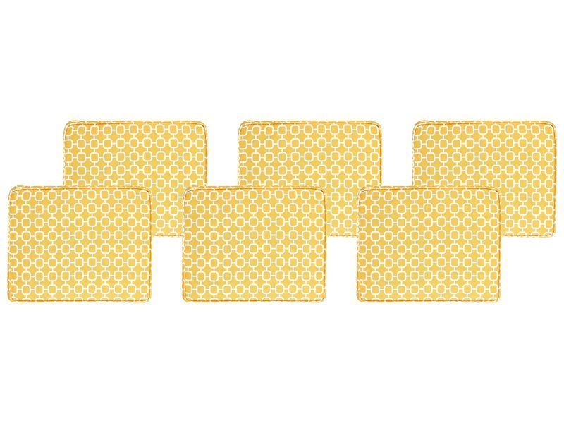 Набір із 6 подушок для садових стільців TOLVE 39 x 31 см жовтого кольору 335627-362703 фото