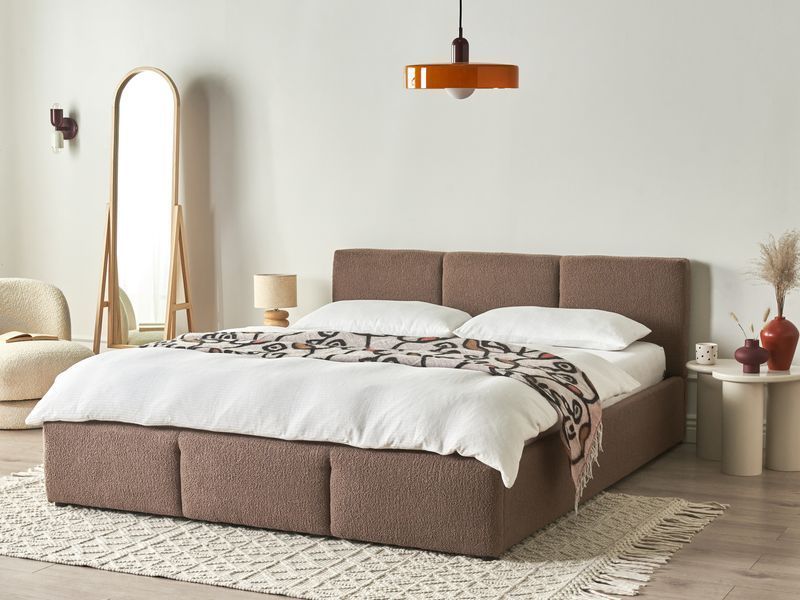 Пуф-ліжко Boucle BOUSSE 160 x 200 см (EU King Size), сіро-коричневий 325048-614762 фото