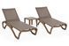 Комплект садових шезлонгів Monaco Taupe / Taupe зі столиком 458411-2220099 фото 1