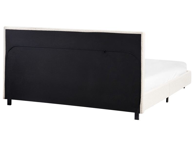 Ліжко букле ALBI 160 x 200 см (EU King Size) кремово-білого кольору 325588-615661 фото