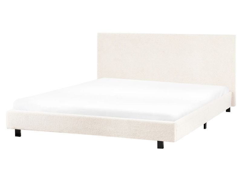 Ліжко букле ALBI 160 x 200 см (EU King Size) кремово-білого кольору 325588-615661 фото