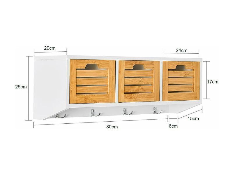 Настенная полка с 3 корзинами FHK19-WN 1259363-0006667 фото