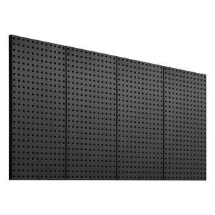 Настенная доска для инструментов VEVOR, 61 x 30 см, комплект из 4 штук, перфорированная стальная доска-органайзер для гостиной, гаража, хранения инструментов, верстака, организации офиса, мастерской, кухни, дома, черная. 9899-GJGBHSJS2412FGKT2V0 фото