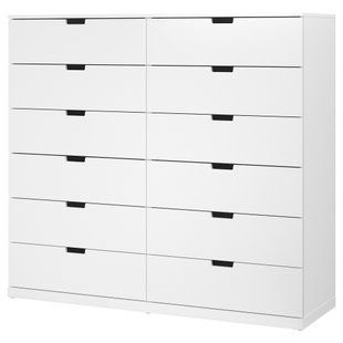 ИКЕА Комод NORDLI НОРДЛИ, 792.394.90 Комод, 12 ящиков, белый, 160x145 см 792.394.90 фото