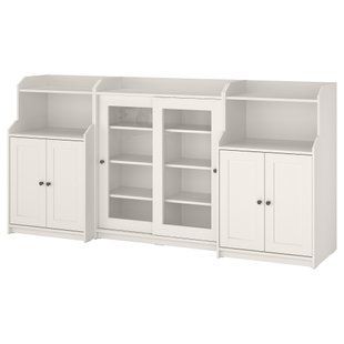 ИКЕА Стелаж HAUGA ХАУГА, 893.886.44 Стелаж, белый, 244x46x116 см 893.886.44 фото