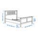 ІКЕА HEMNES ХЕМНЕС, 290.197.92 Каркас ліжка, біла пляма, Лейрсунн, 140x200 см 290.197.92 фото 7