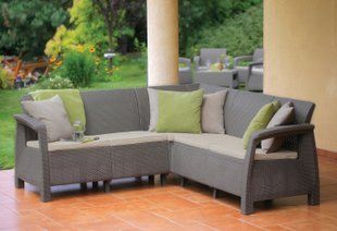Кутовий садовий диван CORFU RELAX Cappuccino 003486-9990705 фото