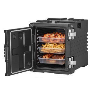 Термоконтейнер VEVOR Thermobox 75 л, призначений для підтримки температури продуктів харчування (гарячих та холодних), виготовлений із LLDPE, розміри 650 x 450 x 549 мм, контейнер для транспортування продуктів та напоїв, термоконтейнер для посуду різних 10192-SPBWXHSLLDPEJ6R5O001V0 фото