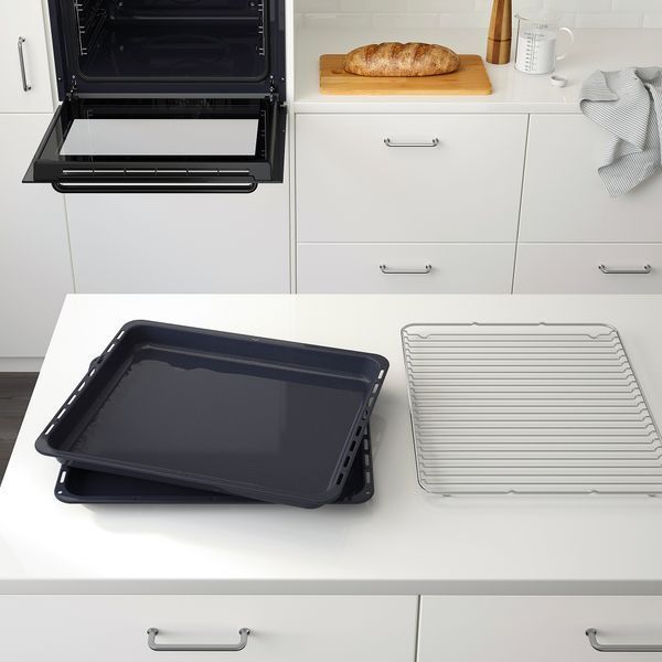 ІКЕА BR&Auml;NDBO, 605.576.56 Духова шафа з примусовою циркуляцією повітря, IKEA 500 чорний 605.576.56 фото