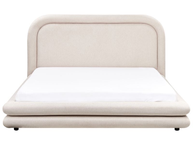 Ліжко зі штучної льону LAVARDENS 160 x 200 см (EU King Size) Світло-бежева 331387-603337 фото