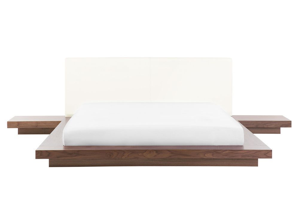 Водяне ліжко зі штучної шкіри ZEN 160 x 200 см (EU King Size) з коричневого ясена 302222-174681 фото