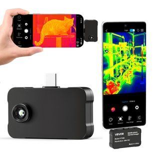 Тепловизионная камера VEVOR для iOS и Android, разрешение 512x384 Super IR и 256x192 IR, тепловизионная камера для смартфонов и планшетов с разъемом USB-C, инфракрасная камера 25 Гц с 6 цветовыми палитрами для контроля температуры от -20&deg;C до 550&deg;C 3745-KDSRCXY256197A8E3001V9 фото