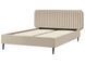 Ліжко оксамитове BRIN 140 x 200 см (EU Double) кольору Taupe 316683-563877 фото 8
