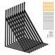 Кронштейны для полок VEVOR, 12,2 x 8,2 x 1 дюйм (308 x 209 x 25 мм), комплект из 10 штук, кронштейны для плавающих полок, опоры для полок, треугольные опоры для полок толщиной 1/8 дюйма (3 мм), матово-черные, стальные опоры для полок с грузоподъемностью 12606-SJZJGBZJYGHWL2R9GV0 фото 1