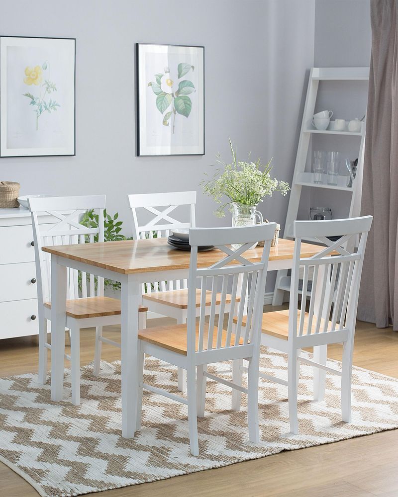 Комплект із 2 обідніх стільців HOUSTON Wood White 306423-85840 фото
