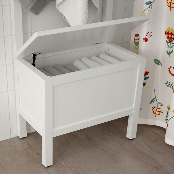 ІКЕА HEMNES ХЕМНЕС, 303.966.55 Лавка зі сховищем, стрижень, 4 гачки, білий, 64x37x173 см 303.966.55 фото