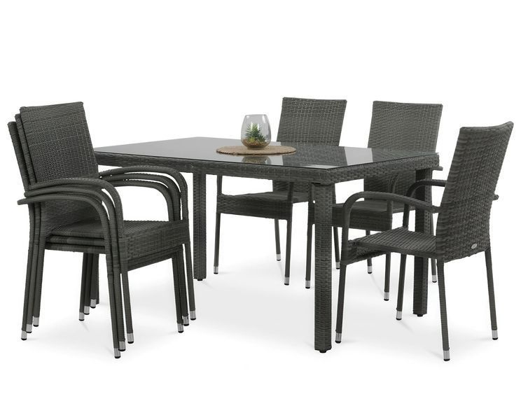 Меблі з техноратангу FIESTA/VENECJA 6+1 Dolphin Grey 002843-9990508 фото
