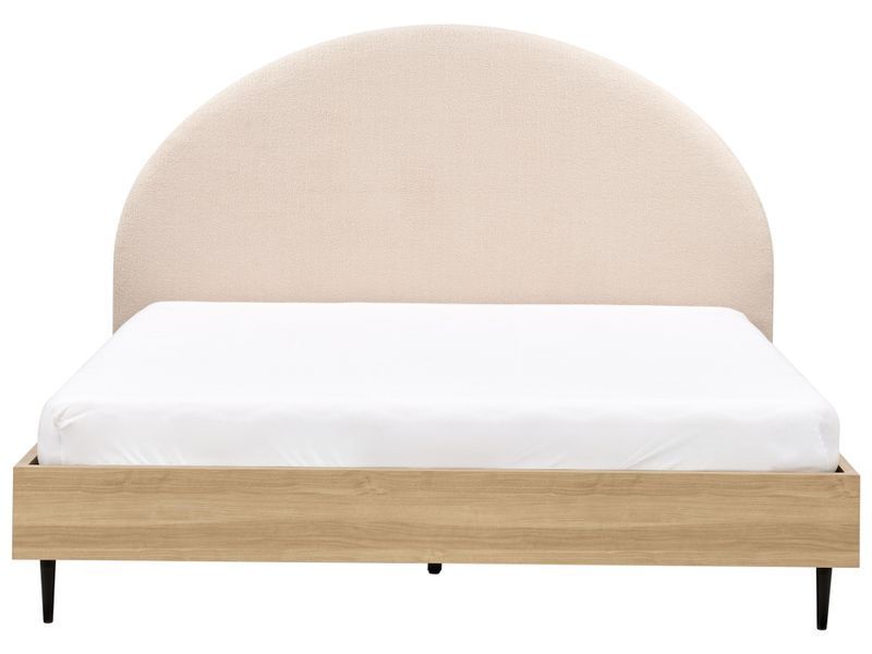 Ліжко букле MILLAY 180 x 200 см (EU Super King) Бежевий 321857-605226 фото