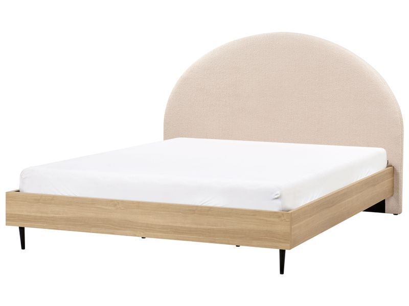 Ліжко букле MILLAY 180 x 200 см (EU Super King) Бежевий 321857-605226 фото