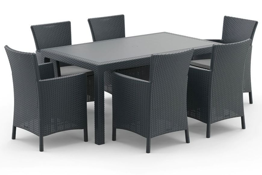 Обідній гарнітур IOWA/MELODY 6+1 Graphite - KETER 007761-9991108 фото