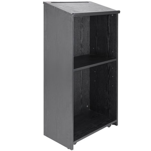 Напольная кафедра VEVOR 600 x 360 x 1200 мм, платформа с широкой поверхностью для чтения и полкой для хранения, стоячий стол для церкви, офиса, школы, черная кафедра с грузоподъемностью 30 кг, черный цвет 5597-CTSJTHSYMDF47ZN65V0 фото