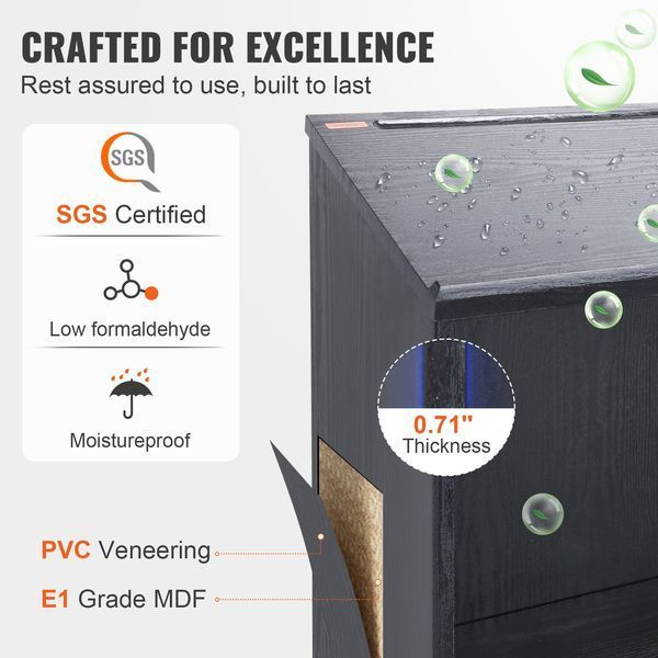 Напольная кафедра VEVOR 600 x 360 x 1200 мм, платформа с широкой поверхностью для чтения и полкой для хранения, стоячий стол для церкви, офиса, школы, черная кафедра с грузоподъемностью 30 кг, черный цвет 5597-CTSJTHSYMDF47ZN65V0 фото