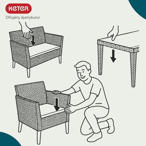 Комплект садових меблів Keter 013596 013596 фото