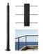 Угловая стойка для ограждения VEVOR Cable, 91,4 x 3 x 5 см, с предварительно просверленными L-образными отверстиями, стойка для ограждения из нержавеющей стали SUS304 с изогнутым кронштейном, комплект из 1 шт., черная, 1JZLGZXHS914IVCFL001V0 12758-1JZLGZXHS914IVCFL001V0 фото 1