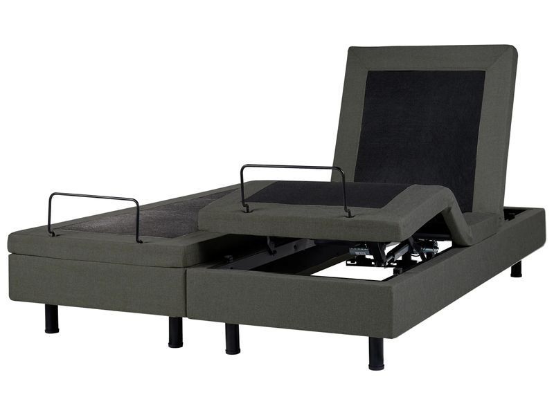Регульоване ліжко без узголів'я тканинне DUKE II 160 x 200 см (EU King Size) темно-сіре 325914-624434 фото