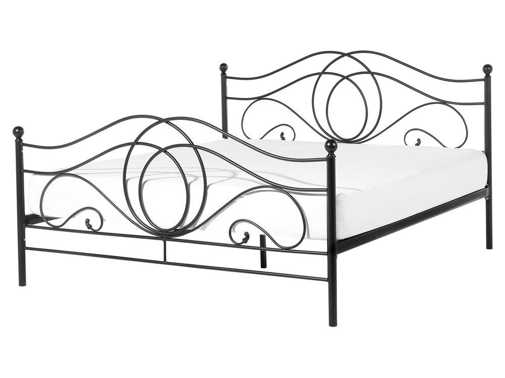 Ліжко металеве LYRA 160 x 200 см (EU King Size) Чорне 314915-56460 фото