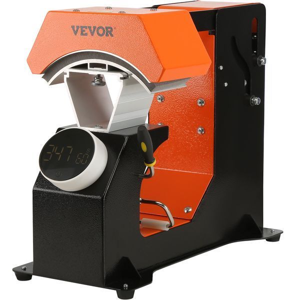 VEVOR 3 в 1 пресс для крышек, пресс для крышек, термопресс 16,3 x 8 см, термотрансферный пресс с 3 размерами подушек: 16,8 x 7 см, 16,8 x 9,8 см, 15,5 x 7,6 см, термотрансферный пресс, регулятор времени и температуры 2798-ZDKMJ62439331U4GJV2 фото