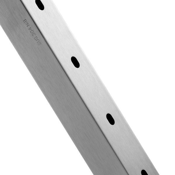 Стойки для тросовых ограждений VEVOR, 36" x 2" x 2" с горизонтальными отверстиями, 10 предварительно просверленных отверстий, стойки из нержавеющей стали SUS304 с изогнутым кронштейном, комплект из 1 шт., серебристый, 1JZLGZ91455YMDM3LV0 10371-1JZLGZ91455YMDM3LV0 фото
