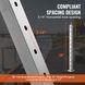 Стойки для тросовых ограждений VEVOR, 36" x 2" x 2" с горизонтальными отверстиями, 10 предварительно просверленных отверстий, стойки из нержавеющей стали SUS304 с изогнутым кронштейном, комплект из 1 шт., серебристый, 1JZLGZ91455YMDM3LV0 10371-1JZLGZ91455YMDM3LV0 фото 4