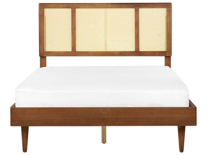 Ліжко з ротанга AURAY 140 x 200 см (EU Double) Коричневий 293269-450396 фото