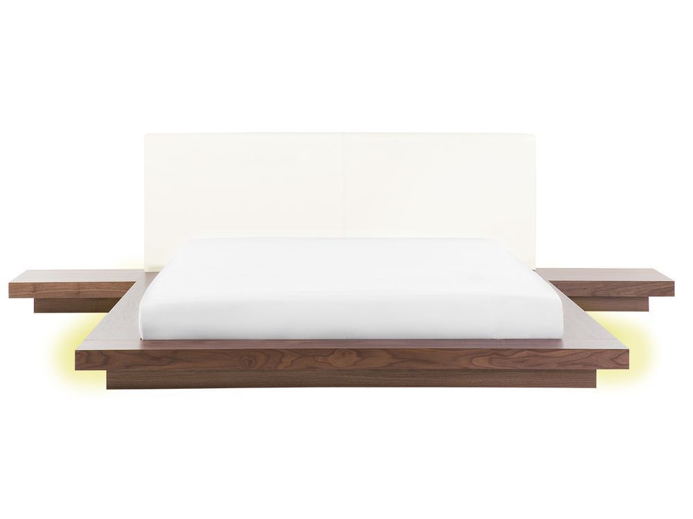 Ліжко зі світлодіодним підсвічуванням ZEN 160 x 200 см (EU King Size) з коричневого ясена 347051-168884 фото