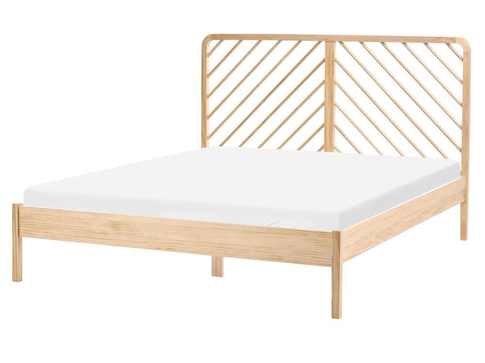 Ліжко SEPHOS із сосни, 160 x 200 см (розмір EU King Size), світло-коричневе. 368699-810259 фото