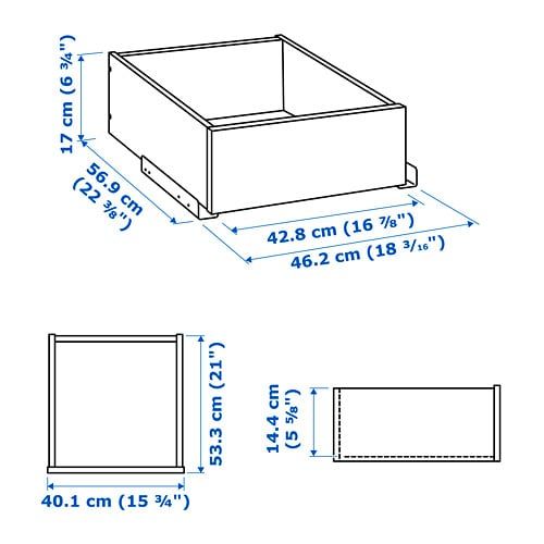 ІКЕА KOMPLEMENT КОМПЛІМЕНТ, 102.463.08 Шухляда, білий, 50x58 см 102.463.08 фото