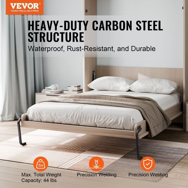 Пружинний механізм для відкидного ліжка VEVOR Murphy Bed 2055 x 1175 x 2080 мм, комплект для відкидного ліжка, Twin Deluxe, комплект для самостійного складання, механічна фурнітура для настінних ліжок, пневматична опора ліжка з важелем 5549-MFCZDJGQDGZFYRZOAV0 фото