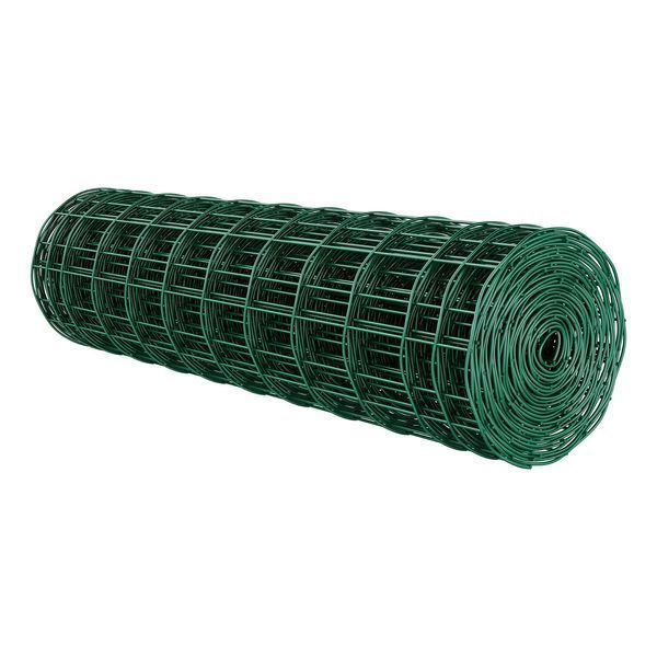 Садовый забор VEVOR, 1 x 20 м, проволочная сетка (2,1 мм), оцинкованная стальная проволочная сетка для крупного рогатого скота, свиней и овец, виниловое покрытие для загонов для животных, сетка для клеток, садовое ограждение, зеленый 5299-JSGSWL120MLSKCJ6Y001V0 фото